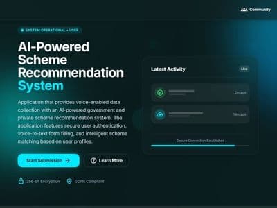 SecurePortal – AI-Powered Scheme Recommendation & Opportunity Platform